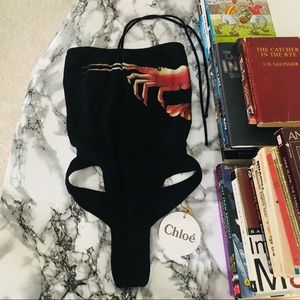 Vintage Chloe Swimsuit with Thong Back size 40